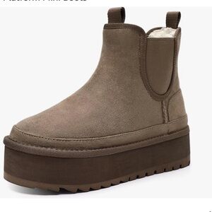 Bacia Platform Suede Snow Boots